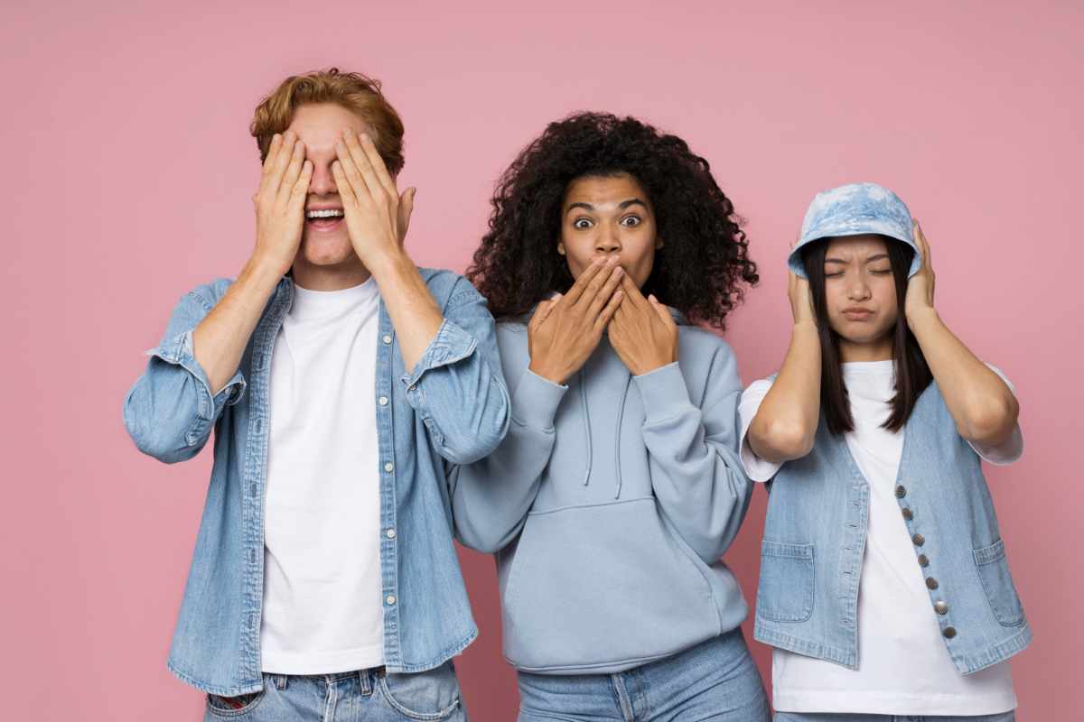 three teenagers expressing them self