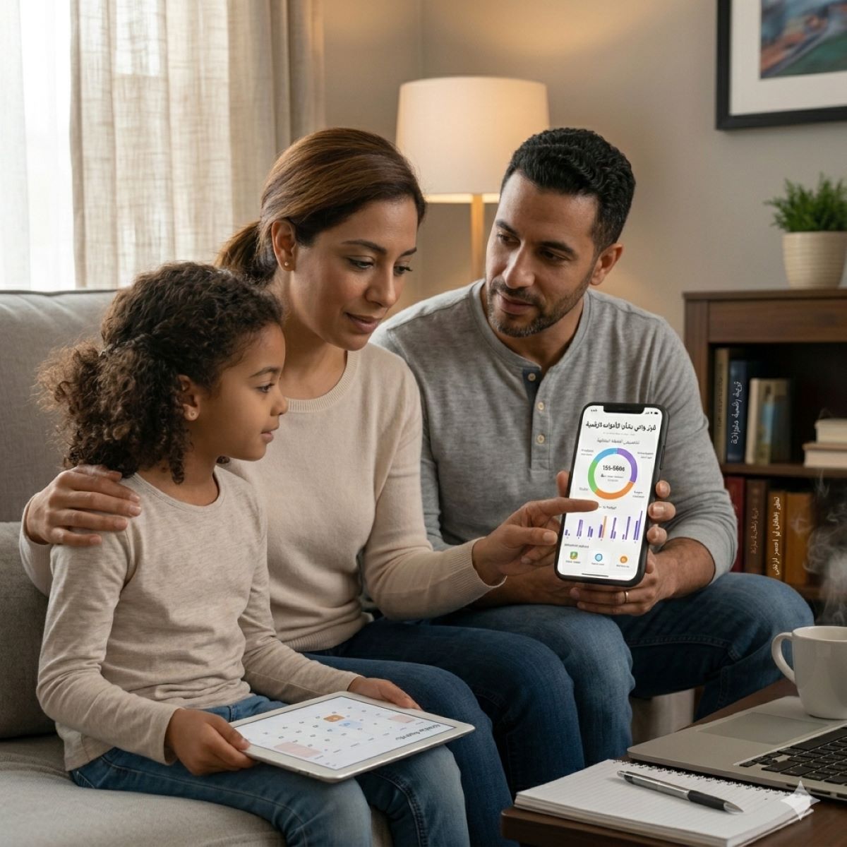 parent comparing co parenting apps on a tablet