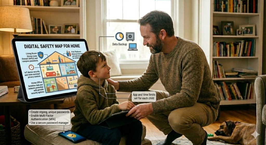 co parenting parents checking the same parental control app